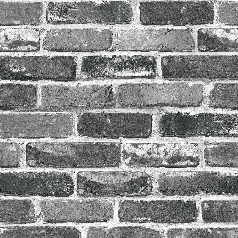 Homlpope Vintage Brick Wallpaper Roll, Flat Faux Bricks Wal Abstract